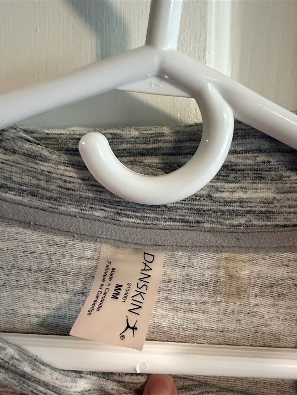 Danskin Light Gray Marled Crewneck Active Longsleeve - Picture 2 of 5